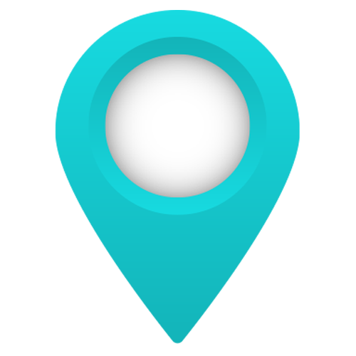 Blue map pin for language model companies on the Hey/I AI map