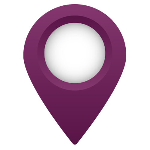 Purple map pin for science, vision and AI safety players on the Hey/I AI map