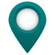 Dark teal generic map pin for the Hey/I AI map