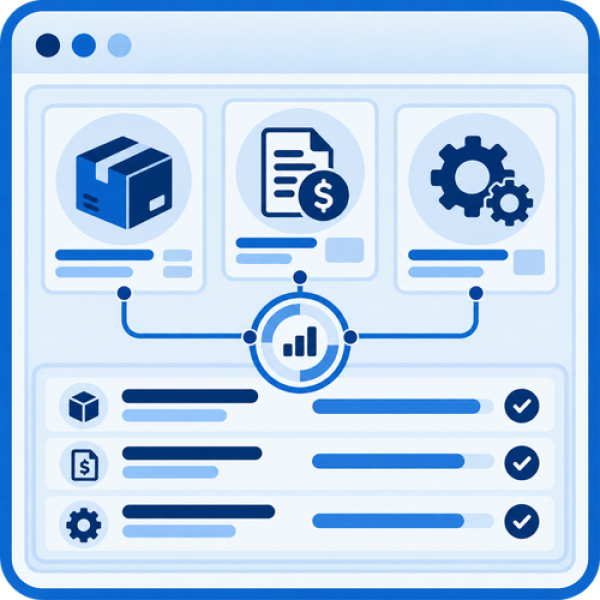 Icône du service ERP et systèmes opérationnels – Beep Digital