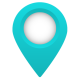 Blue map pin for language model companies on the Hey/I AI map